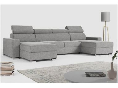 Narożnik FOX U - uniwersalny - jasnoszary, struktura