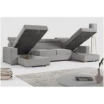 Narożnik FOX U - uniwersalny - jasnoszary, struktura