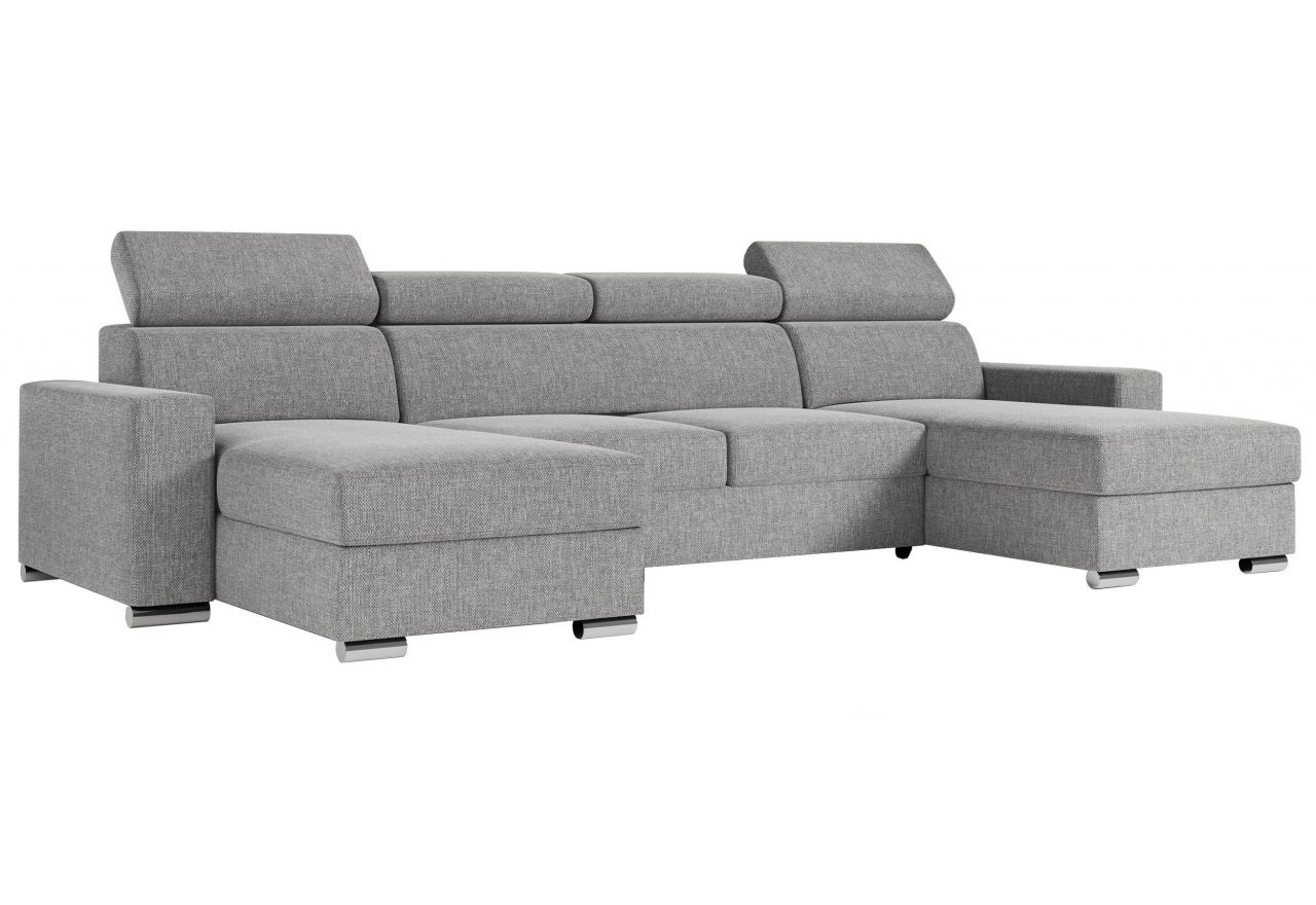 Narożnik FOX U - uniwersalny - jasnoszary, struktura