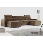 Narożnik FOX U - uniwersalny - brązowy, welwet