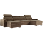 Narożnik FOX U - uniwersalny - brązowy, welwet