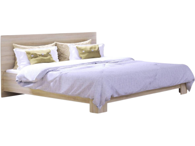 Łóżko dwuosobowe w nowoczesnym stylu do sypialni 160x200 - MADRYT Dąb sonoma