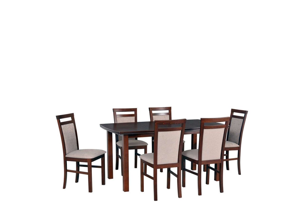 Zestaw do jadalni w eleganckiej odsłonie - stół MARS 5 + krzesła MONTU 5