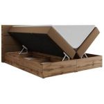 Łóżko kontynentalne ALBERO 2 200x200 - H3 - brązowy, ekoskóra