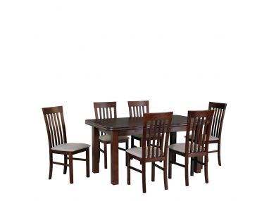 Komplet, zestaw mebli z drewna bukowego do jadalni - stół MARS 5 + krzesła MONTU 2