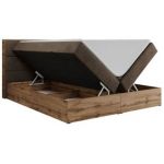 Łóżko kontynentalne ALBERO 2 200x200 - H4 - brązowy, welwet