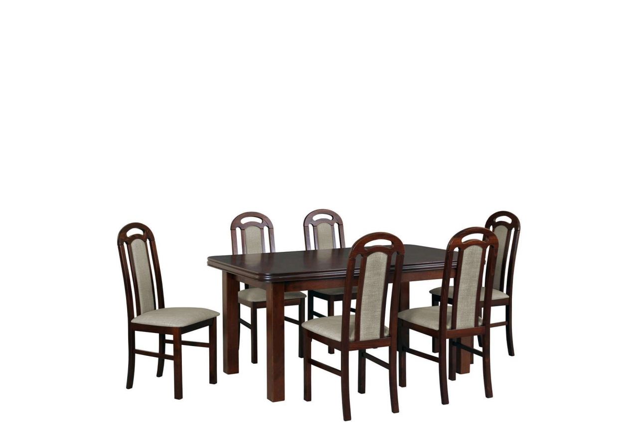 Nowoczesny zestaw z modnymi krzesłami i rozkładanym stołem - stół MARS 5 + krzesła EOS