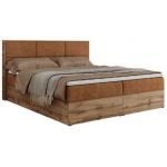 Łóżko kontynentalne ALBERO 2 180x200 - H4 - pomarańczowy, struktura