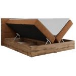 Łóżko kontynentalne ALBERO 2 180x200 - H4 - pomarańczowy, struktura