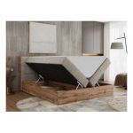 Łóżko kontynentalne ALBERO 2 160x200 - H4 - beżowy, struktura