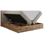 Łóżko kontynentalne ALBERO 2 200x200 - H3 - beżowy, struktura