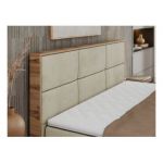 Łóżko kontynentalne ALBERO 2 180x200 - H3 - beżowy, welwet