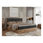 Łóżko kontynentalne ALBERO 2 160x200 - H4 - ciemnoszary, struktura