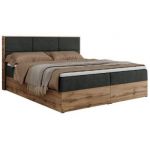 Łóżko kontynentalne ALBERO 2 160x200 - H4 - ciemnoszary, struktura