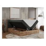 Łóżko kontynentalne ALBERO 2 160x200 - H3 - ciemnoszary, struktura