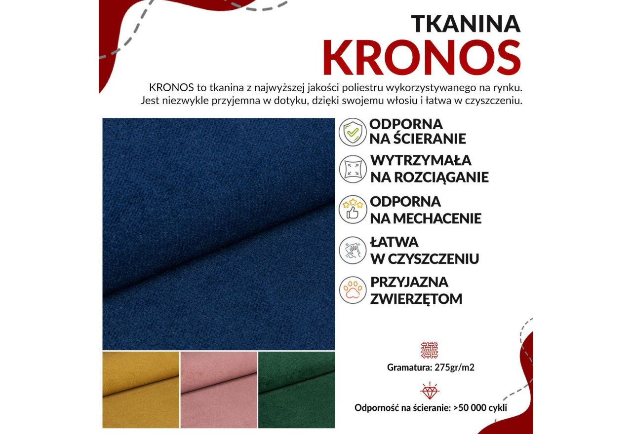 Narożnik LANG L - uniwersalny - ciemnozielony, welwet