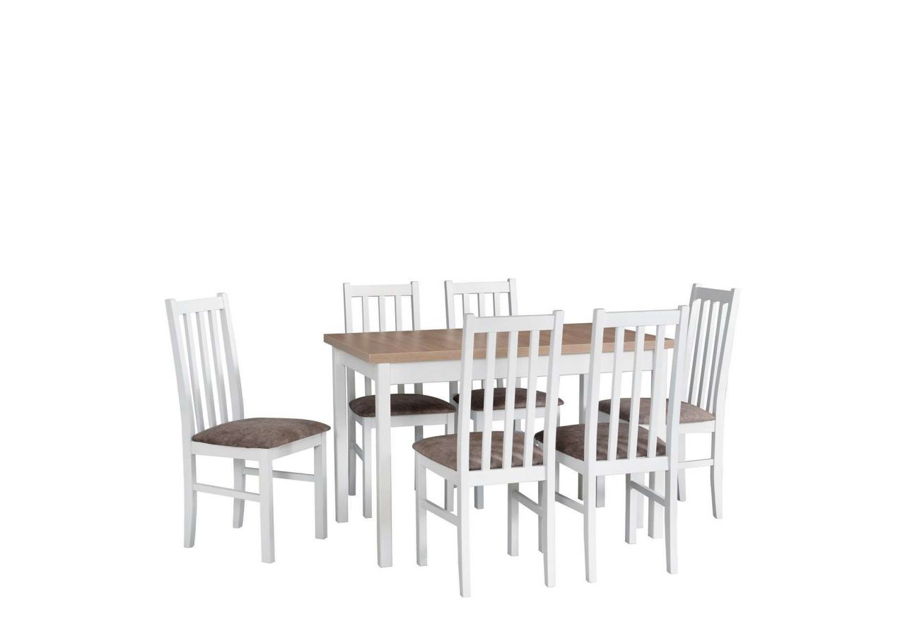 Komplet, zestaw mebli do jadalni i salonu z krzesłami i stołem - stół MASTER 10 + krzesła ANAT 10