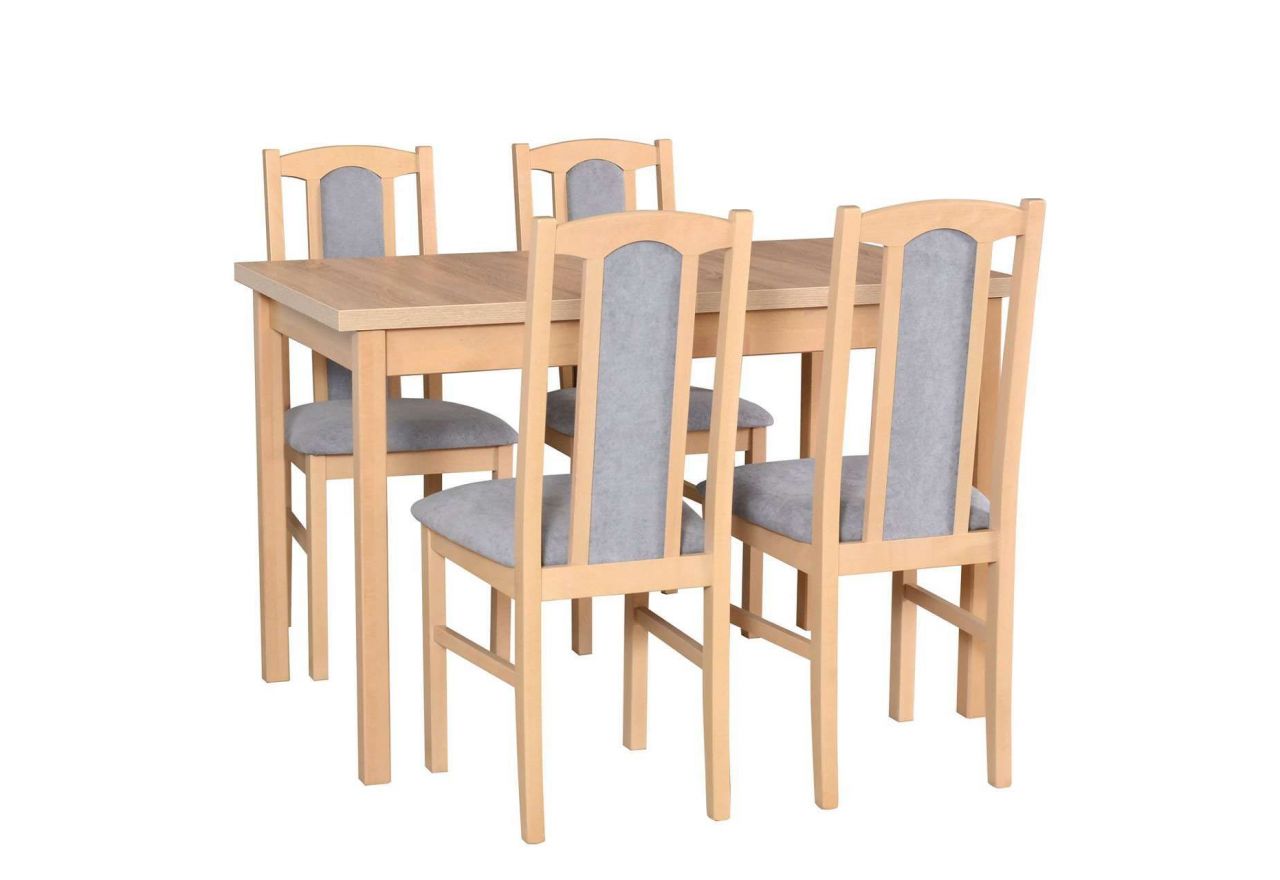 Zestaw drewniany stół oraz krzesła, dla 4 osób - stół MASTER 10 + krzesła ANAT 7