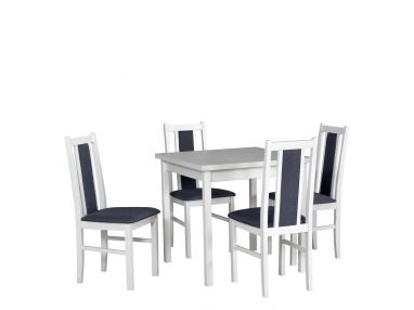 Nowoczesny, jasny zestaw mebli do jadalni - stół MASTER 9 + krzesła ANAT 14