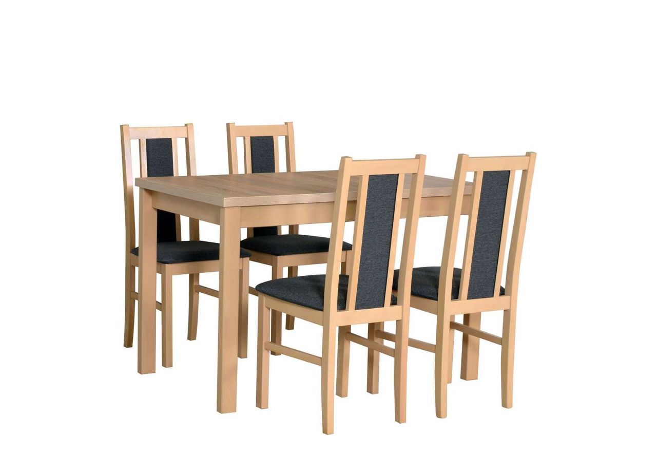 Komplet, zestaw mebli do jadalni, cztery krzesła i stół - stół LABO 1 + krzesła ANAT 14