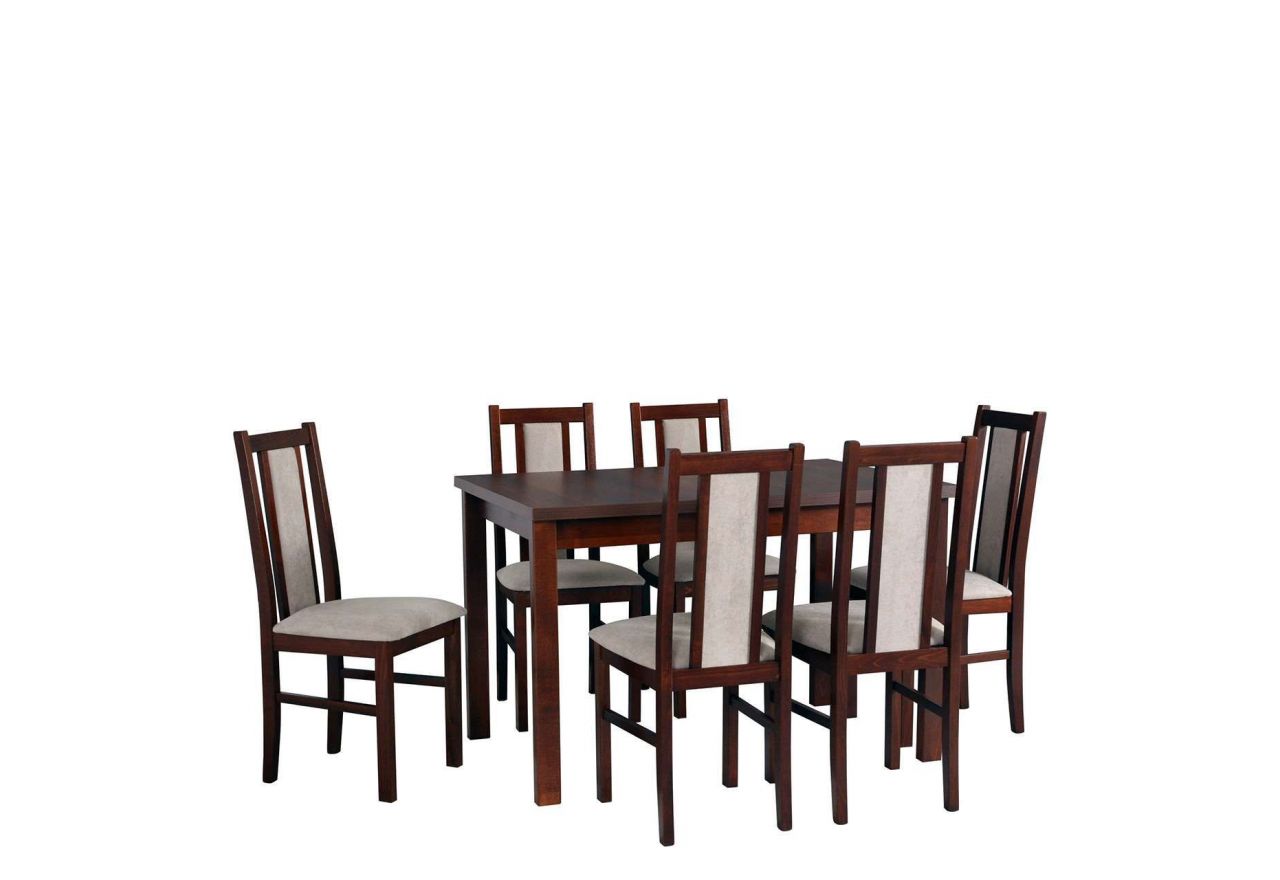 Elegancki zestaw do jadalni, salonu i pokoju dziennego, krzesła tapicerowane - stół LABO 1 + krzesła ANAT 14