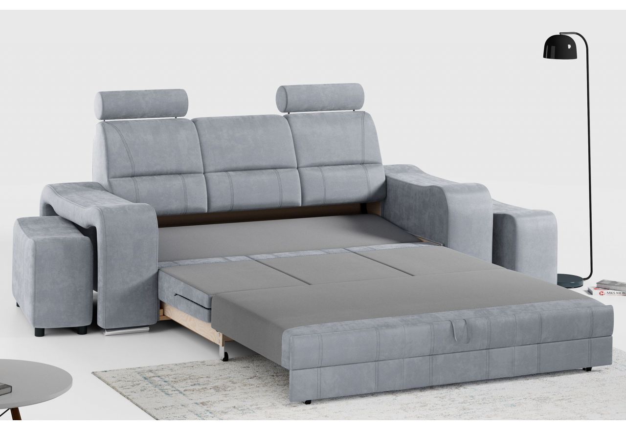 Sofa WESA - jasnoszary, welwet