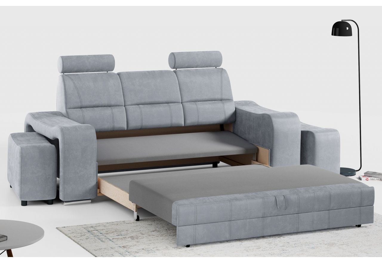 Sofa WESA - jasnoszary, welwet