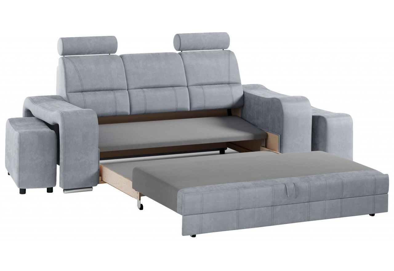 Sofa WESA - jasnoszary, welwet