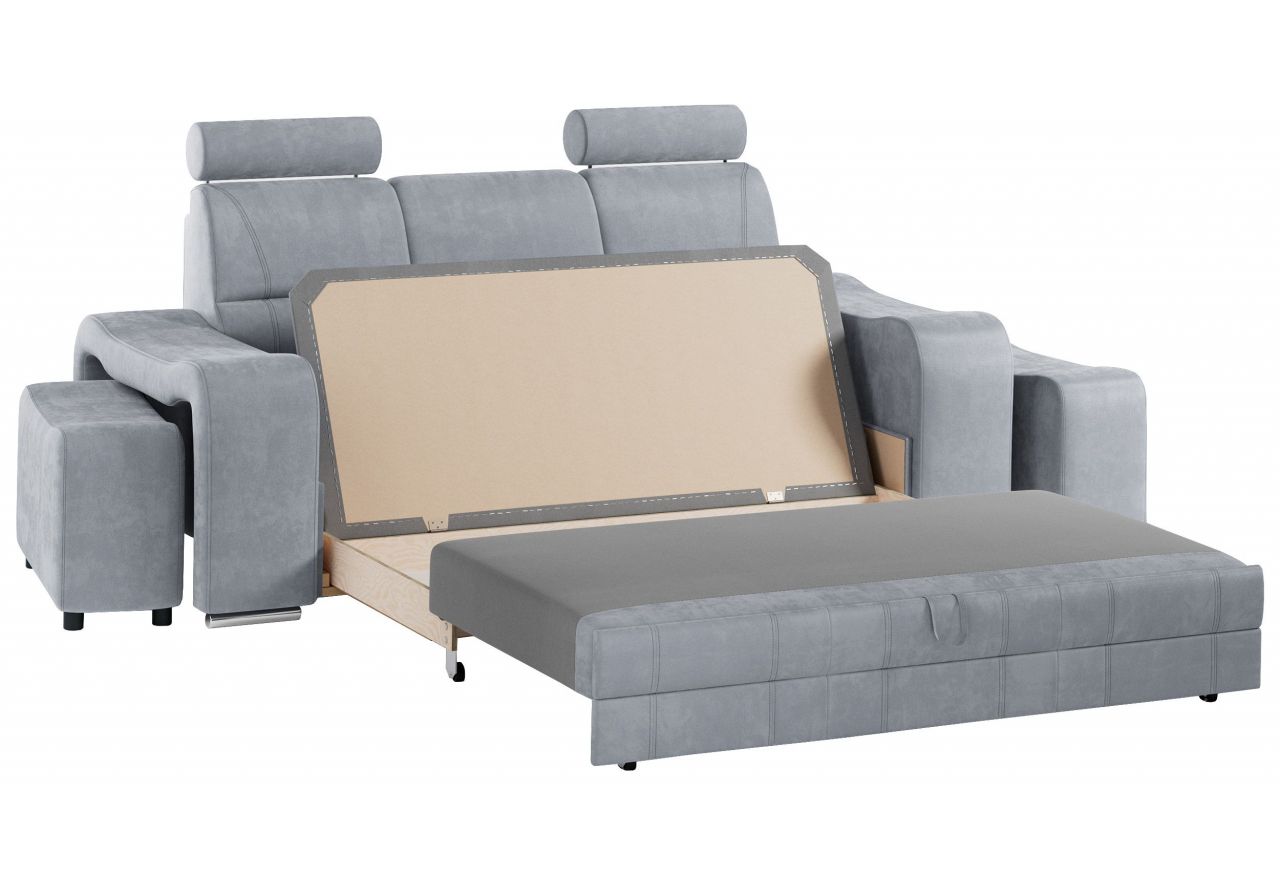 Sofa WESA - jasnoszary, welwet