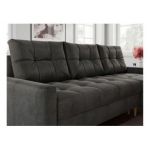 Narożnik COLIN L - uniwersalny - ciemnoszary, welwet