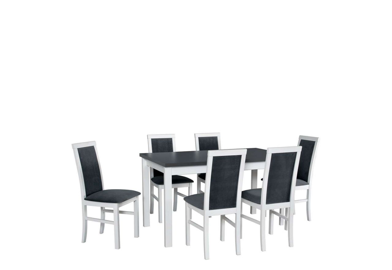 Zestaw do kuchni, salonu i jadalni z krzesłami tapicerowanymi - stół LABO 2 + krzesła NUN 6