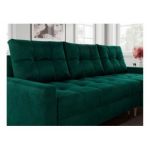 Narożnik COLIN L - uniwersalny - ciemnozielony, welwet