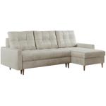 Narożnik COLIN L - uniwersalny - beżowy, welwet