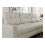 Narożnik COLIN L - uniwersalny - beżowy, welwet