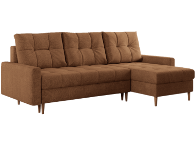 Narożnik COLIN L - uniwersalny - pomarańczowy, struktura