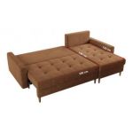 Narożnik COLIN L - uniwersalny - pomarańczowy, struktura