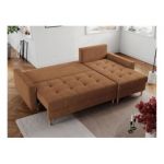 Narożnik COLIN L - uniwersalny - pomarańczowy, struktura