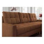 Narożnik COLIN L - uniwersalny - pomarańczowy, struktura