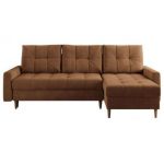 Narożnik COLIN L - uniwersalny - pomarańczowy, struktura