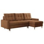 Narożnik COLIN L - uniwersalny - pomarańczowy, struktura