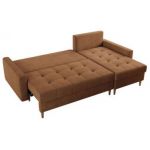 Narożnik COLIN L - uniwersalny - pomarańczowy, struktura