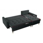 Narożnik COLIN L - uniwersalny - ciemnoszary, struktura