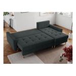 Narożnik COLIN L - uniwersalny - ciemnoszary, struktura