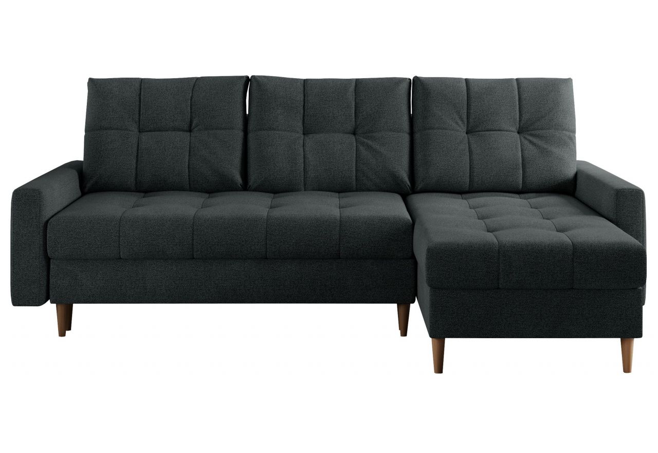 Narożnik COLIN L - uniwersalny - ciemnoszary, struktura