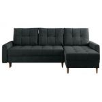 Narożnik COLIN L - uniwersalny - ciemnoszary, struktura