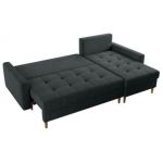 Narożnik COLIN L - uniwersalny - ciemnoszary, struktura