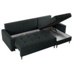 Narożnik COLIN L - uniwersalny - ciemnoszary, struktura