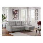 Narożnik COLIN L - uniwersalny - jasnoszary, struktura