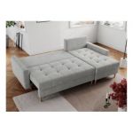 Narożnik COLIN L - uniwersalny - jasnoszary, struktura