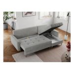 Narożnik COLIN L - uniwersalny - jasnoszary, struktura